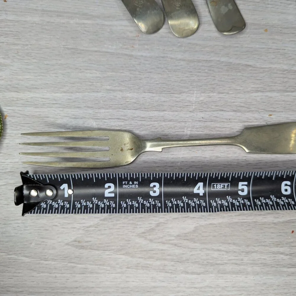 Vintage Deykin & Sons Venetian Silver Forks 6 & 1 Harrison & Howson Alpha Forks